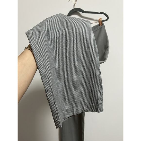 St. John Flat Front Trouser Dress Pants Straight Leg Gray Tweed Size 6 Womens - Picture 4 of 11